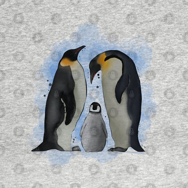 Penguin family by CharlieCreates